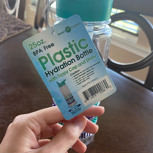 Plastic Hydration Bottle with Sippy Cap and Straw - Picture 5 of 5